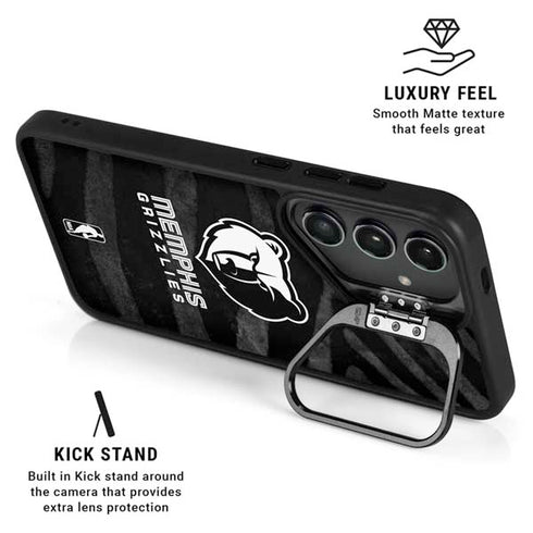 NBA Memphis Grizzlies Black Animal Print Galaxy S24 Plus Kickstand Case